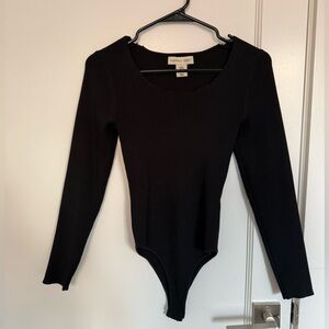 Black long sleeve bodysuit